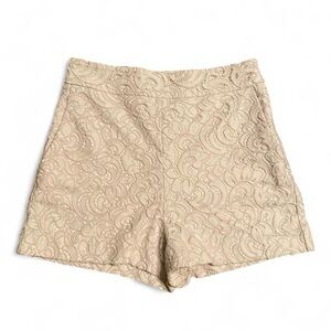 Express White High Waist Lace Shorts